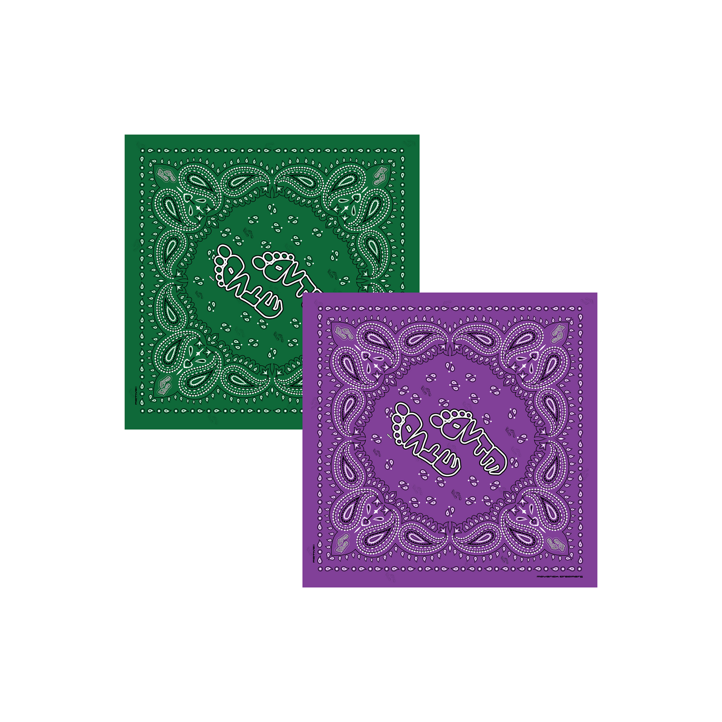 MOTIVE® BANDANA GREEN AND PURLE COMBO
